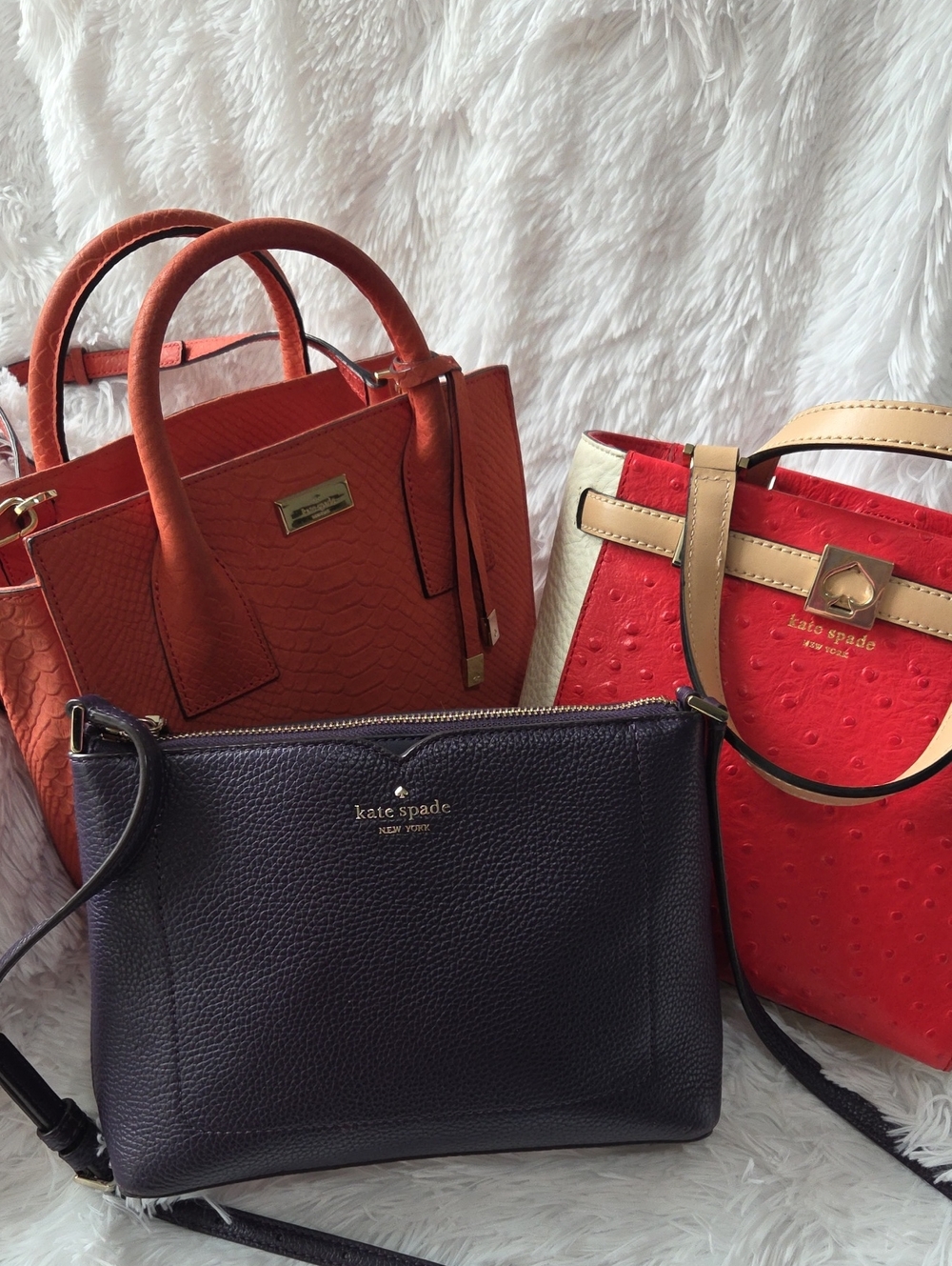 Kate Spade Mixed-Color Bundle of Shoulder & Crossbody Bags - Orange, Red, Purple